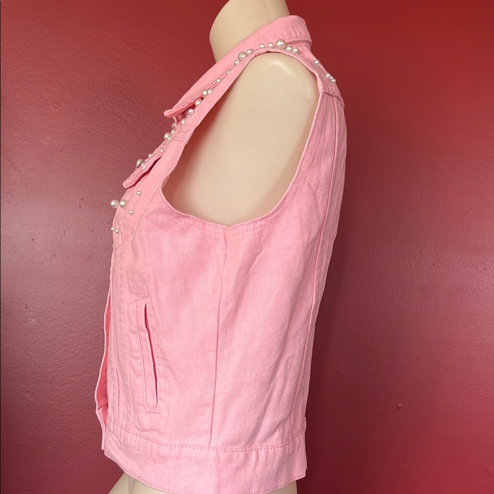 Like new Amazon Essentials Pink Studded Vest - Picture 3 of 12